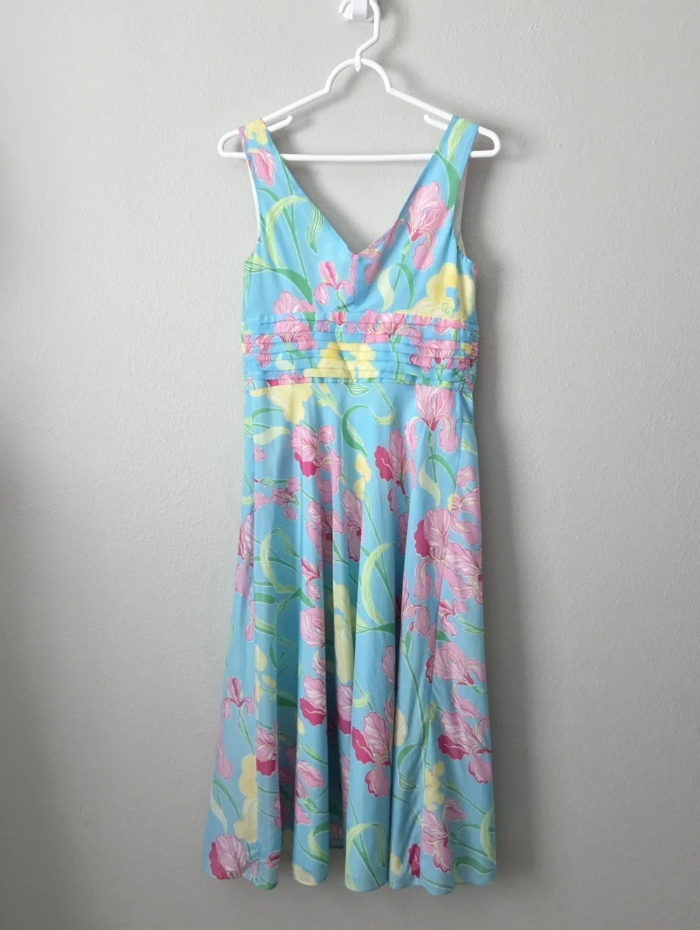 Lilly Pulitzer Silk / Cotton Sleeveless Bold Floral A-Line Dress, Lined, Size 6 - Picture 15 of 16